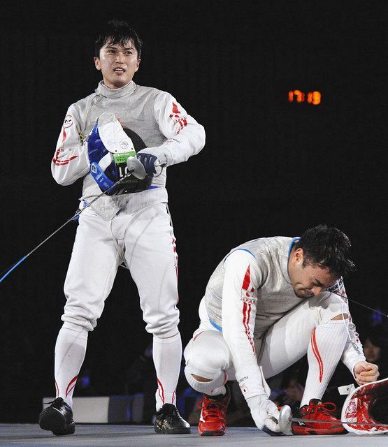 ２０１４年、全日本選手権で２連覇を果たした千田健太（左）。女性が活躍するための「雰囲気づくり」を目指す＝大田区総合体育館