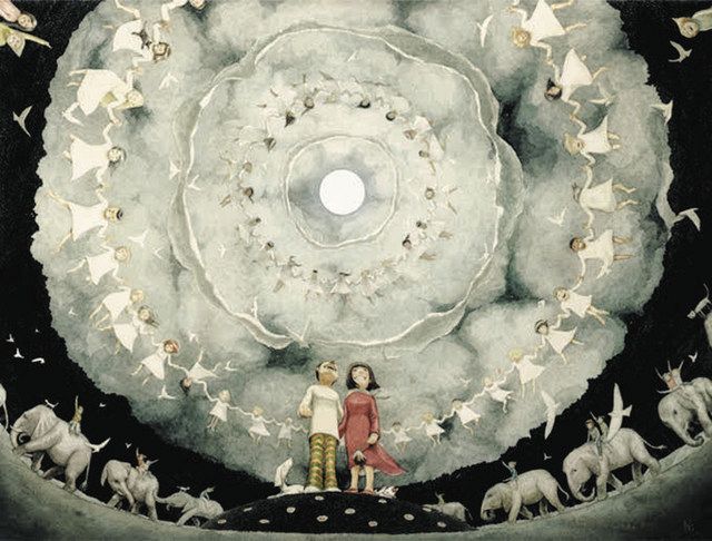 空のこども(2010年)水彩