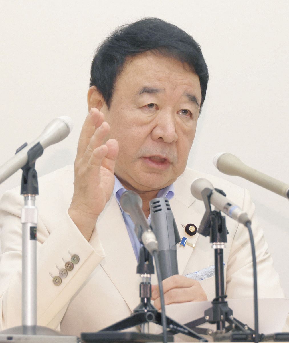 Japanese Senator Shigeharu Aoyama held a press conference on the Liberal Democratic Party presidential election at the Senate Building on the 23rd (Photo by Tetsuki Sato)