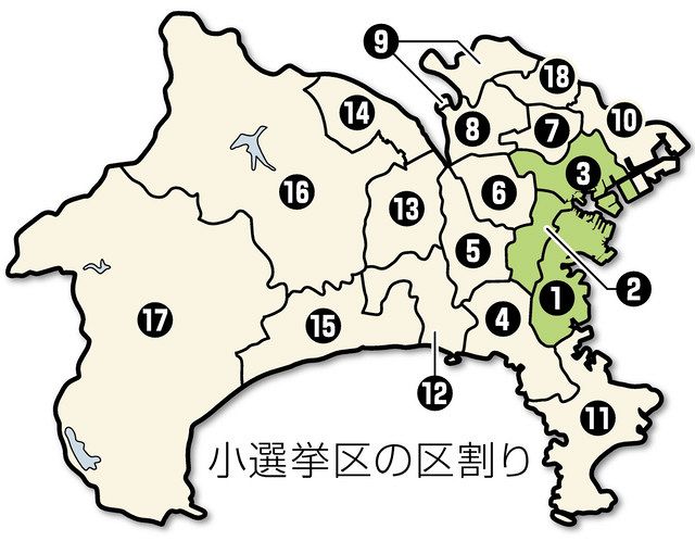 ＜各区の構図　衆院選かながわ＞1区、2区、3区：東京新聞 TOKYO Web