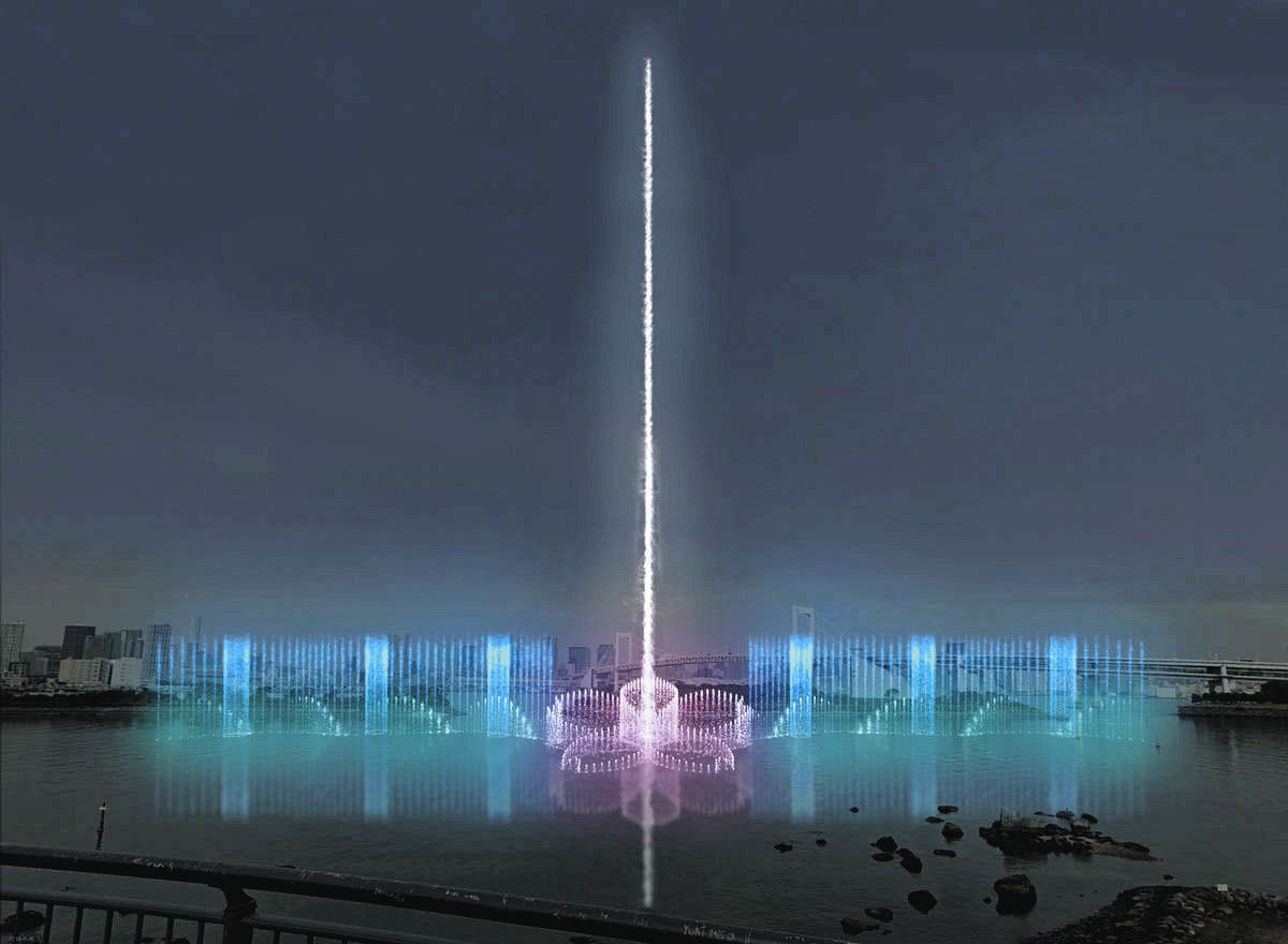お台場「世界最大級の噴水」、整備費は26億円超 維持管理に年間最大2億円、毎年3000万人の来客見込む：東京新聞デジタル