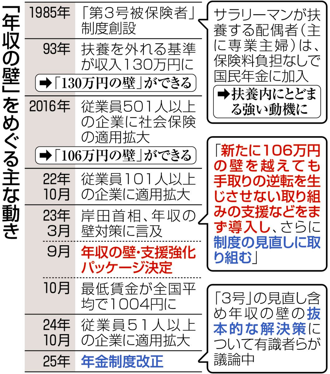 Q&A＞今なぜ「年収の壁」が注目されているの？ これで抜本的な解決になる？：東京新聞デジタル