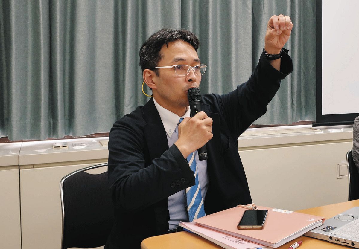 自らの体験を語る池田真一さん＝7月20日、東京都内で（山田祐一郎撮影）