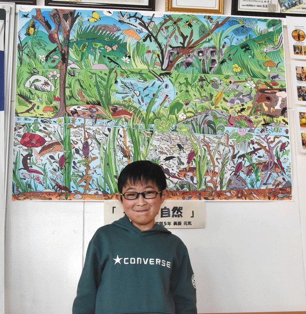 大好きな生きもの描き脚光 宮代特別支援学校 白岡の真藤元気君（12