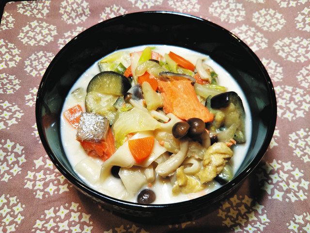郷土料理をテーマとした昨年の最優秀作の一つ、Rikaさんの「埼玉三偉人煮ぼうとう」（県健康長寿課提供） 