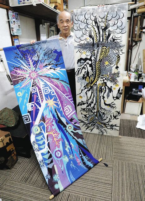 川崎市高津区であすから原爆展 核兵器廃絶 芸術家ら訴え 友禅作品など