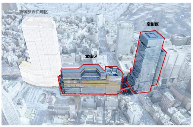 新宿駅西南口の再開発のイメージ（京王電鉄提供）