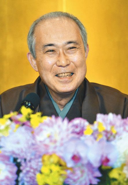 文化功労者に内定した喜びを語る中村吉右衛門さん＝２０１７年１０月２３日、東京都内で