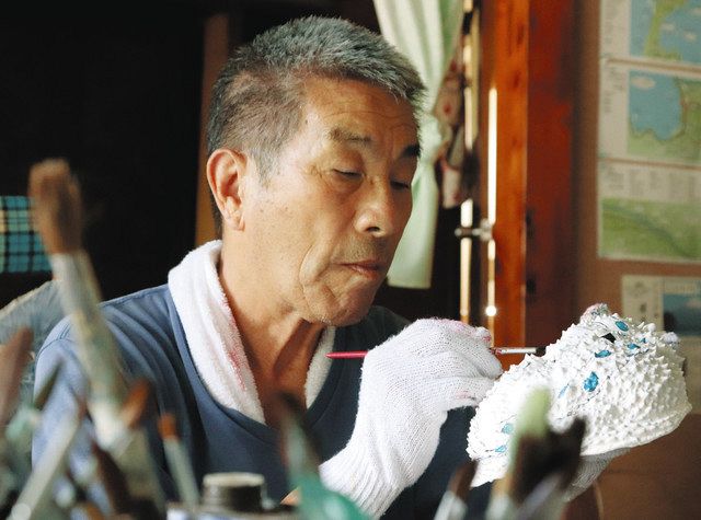 タカアシガニでお面作り 息吹き返した戸田の風習 元漁師・石原さん継承