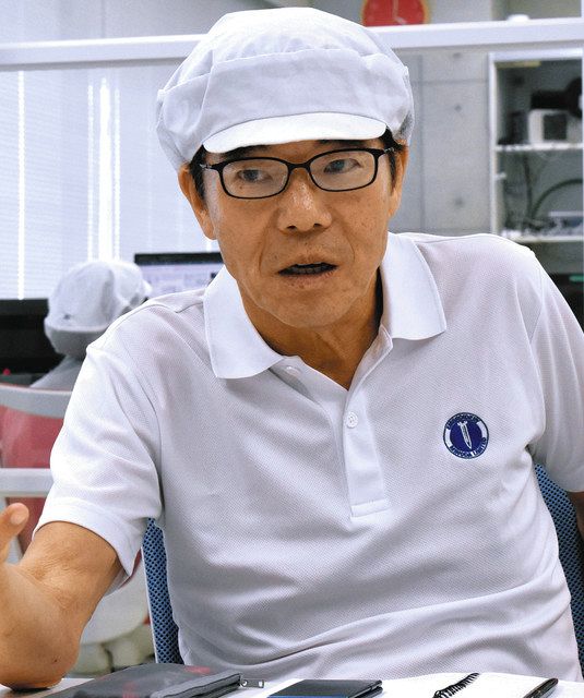 「失敗してもいい」と挑戦の大切さを語る箕田順一社長＝千葉県木更津市のミノダ木更津ファクトリーで