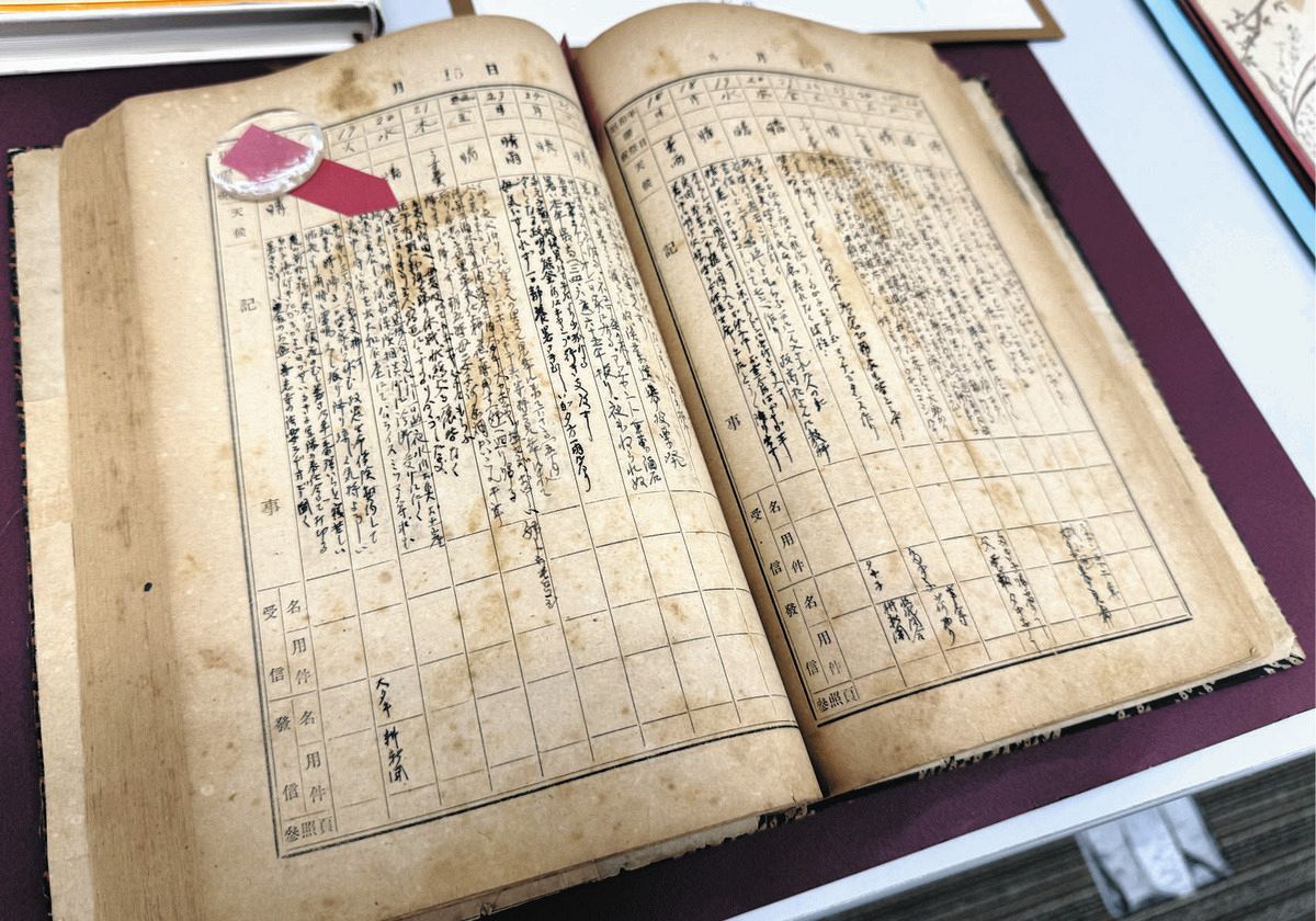 ミリタリー 戦争に関する貴重な記録手帳3冊。当時の革カバン入り。本文