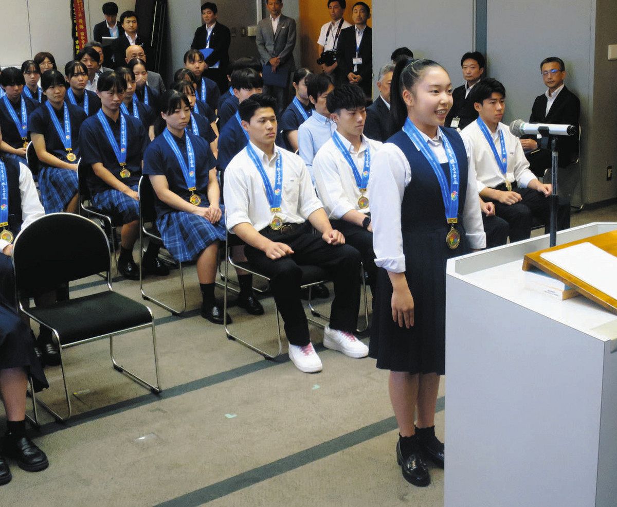 千葉県内の高校生 躍動の夏 県庁で全国大会の結果報告 「楽しみ 力