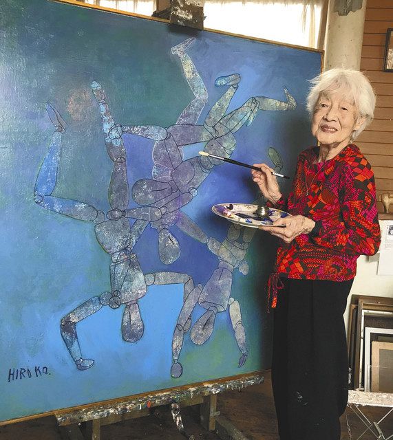 103歳 絵に託す希望 横浜の画家・井上寛子さん 北区の母校に新作寄贈「未完成な自分 高めたい」：東京新聞デジタル