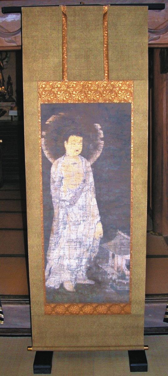 【模写】土佐光起/若武者図/江戸前期/神功皇后図/掛軸/名家伝来/AC-405 模写】土佐光起/若武者図/江戸前期/神功皇后図/掛軸/名家伝来/AC-405