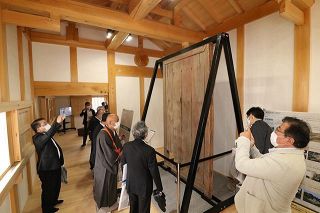 水戸城　二の丸角櫓が完成　関係者が記念式典　きょうから一般公開
