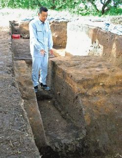 上野国分寺跡　掘っ立て柱塀の柱穴が出土