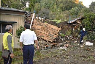 台風１９号　富岡３人死亡の土砂崩れ現場周辺　警戒区域に指定　県検討へ