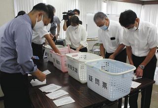 総裁選　自民県連、３票菅氏に　予備選で最多票