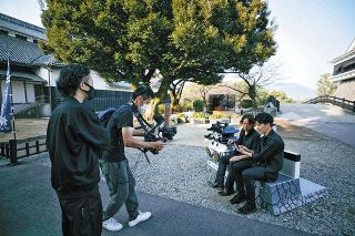 元「織田信長」、熊本城で映画撮影　武将隊も出演　復興支援の「願い」込め