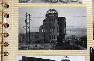 オカさんが撮影した広島の原爆ドーム。原爆投下から２年ほど後だという