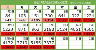 ＜新型コロナ・19日＞東京都で新たに7377人感染　過去最多を更新　病床使用率は25.9％
