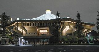 日本武道館　お色直し終えてライトアップ　東京に新しい夜景スポット