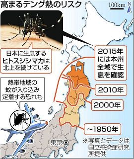 蚊が運ぶ感染症　温暖化で高まるリスク