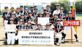 都女子学童エリエールトーナメント　江戸川エンジェルズ　3年連続10回目優勝
