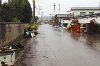 台風１９号から２週間　浸水した街強風、大雨再び