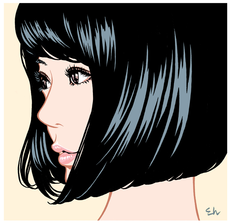 江口寿史イラストレーション展 彼女 世界の誰にも描けない君の絵を描いている 東京新聞 Tokyo Web
